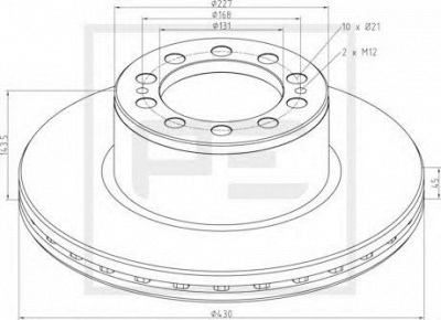 PE AUTOMOTIVE 01667200a -  Тормозной диск